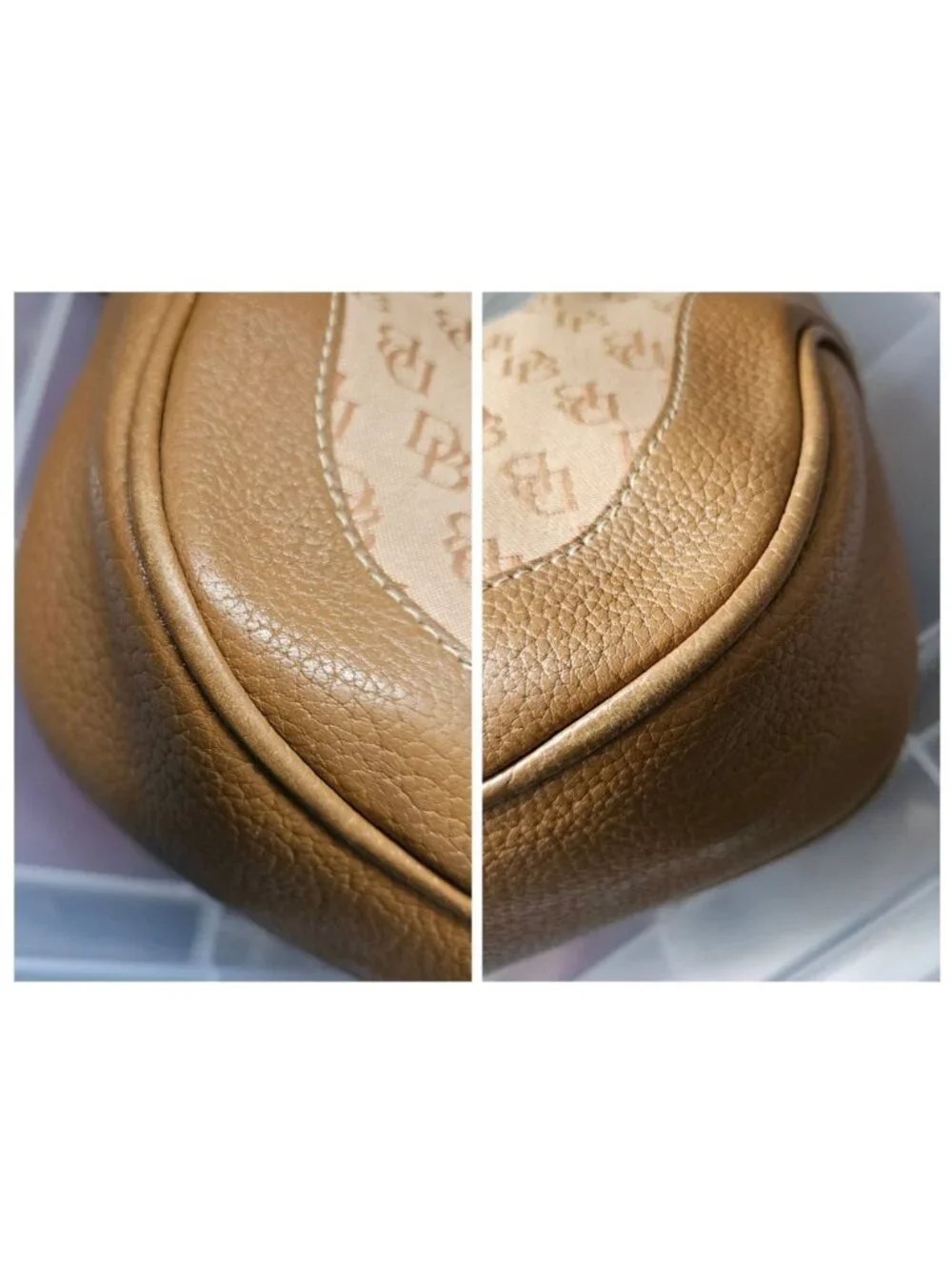 Vintage Dooney & Bourke Signature Canvas & Leather Brown Hobo Bag